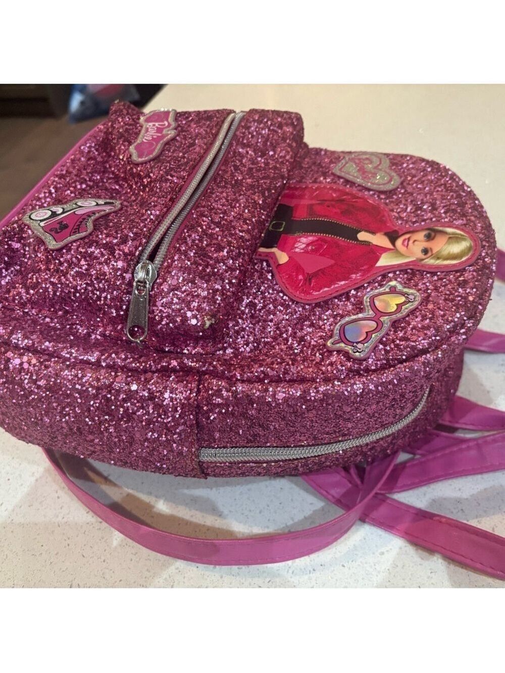 Barbie Glittery Pink mini Backpack